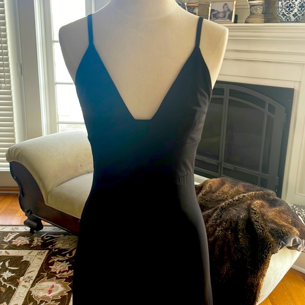 Alicia and Olivia black maxi dress. Jersey material